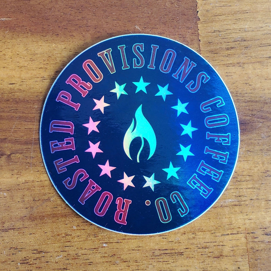 Patriotic Roasted Provisions Holographic Sticker